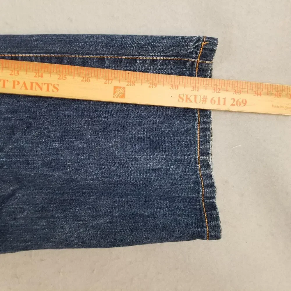 Coogi Jeans Mens 36x34 Blue Denim Embroidered Dragon Back Pocket Baggy Hip‎ Hop